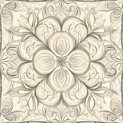 carpet or tile pattern 2D illustrator doodle wallpaper