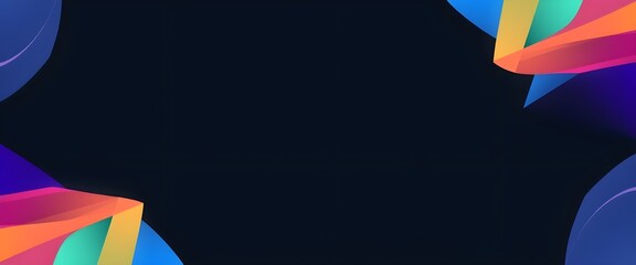 3D Banner with Abstract Layered Geometric Patterns