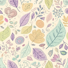 carpet or tile pattern 2D illustrator doodle wallpaper