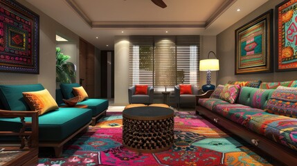 Bohemian Living Room Design