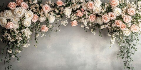 Elegant Floral Arrangement with Roses and Greenery
