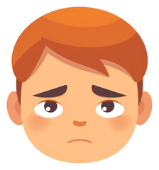 Obraz premium PNG Boy Emoji portrait face representation.