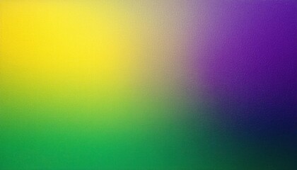 Fototapeta premium Vibrant Gradient. Smooth Transition Green Yellow Purple Colors Blending Seamlessly Across a Textured Surface with a Subtle Grainy Finish. Retro Noise Banner Texture Web Design Copy Space