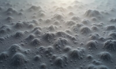 Obraz premium Textured abstract landscape with raised peaks and valleys in soft tones, dust particles texture