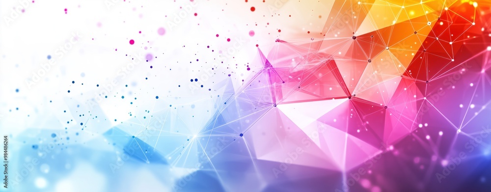 Poster background with colorful shapes and dots for a business concept design vector illustration