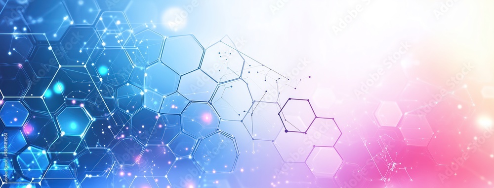 Poster abstract technology background with a hexagonal pattern and a futuristic vector illustration