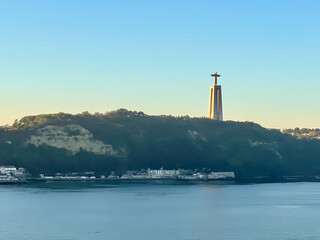 The famous Christ statue called Cristo Rei in Lisbon, Portugal