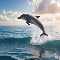 Fototapeta premium dolphin jumping in the water
