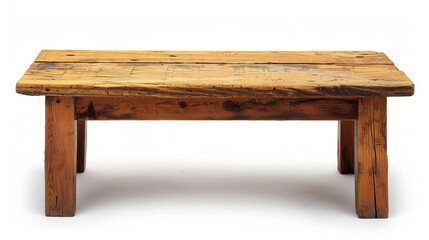 rustic wooden coffee table with a weathered finish