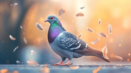 Owl summoning ancient magical runes in the sky, animal wizard, owl casting spell, magical energy around