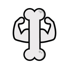 strong bones vector illustration. High calcium, strong bones and arms