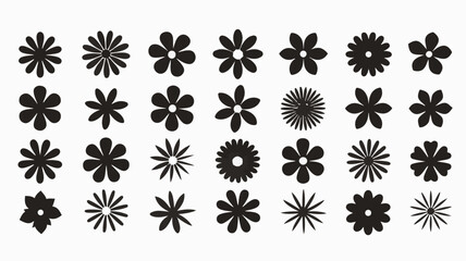 Elegant Black Flower Silhouette Collection