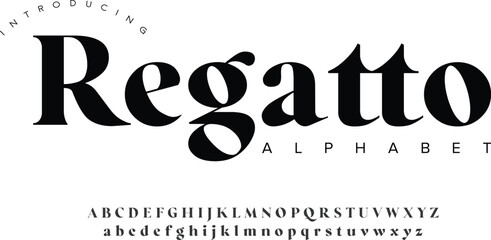Regatto vector alphabet font for logo design