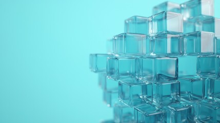 Blockchain transparency visualized as a crystal-clear structure revealing inner workings