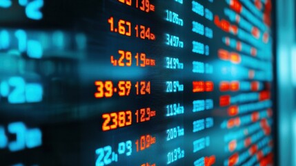 A currency exchange office in a financial district featuring multiple currencies and exchange rates on the window