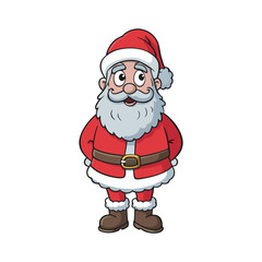 Christmas Santa Claus Vector art illustration isolated on a white background