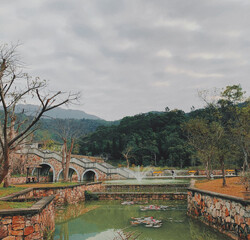 A corner of the landscape at the Lang Nuong steps in Yen Tu