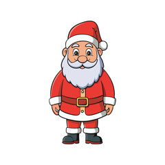 Christmas Santa Claus Vector art illustration isolated on a white background