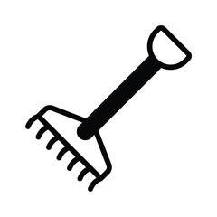 A useful rake for gathering leaves and clearing debris