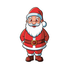 Christmas Santa Claus Vector art illustration isolated on a white background