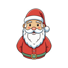 Christmas Santa Claus Vector art illustration isolated on a white background