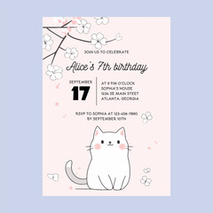 Cats Birthday Party Invitations