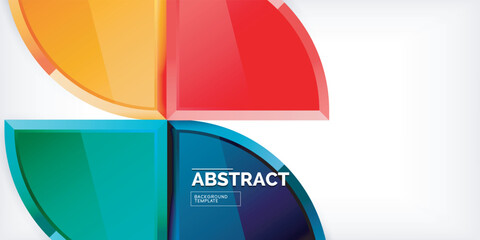 Glossy circles geometric background. Vector Illustration For Wallpaper, Banner, Background, Card, Book Illustration, landing page