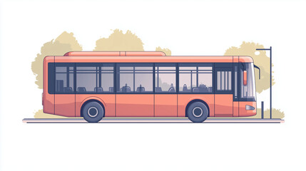 Bus cartoon icon illustration, School bus cartoon vector white background, bus cartoon sticker