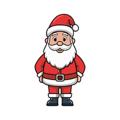 Christmas Santa Claus Vector art illustration isolated on a white background