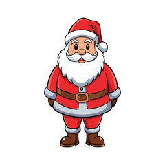 Christmas Santa Claus Vector art illustration isolated on a white background