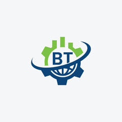 Fototapeta premium Modern World Globe And Financial Symbol With Letter BT