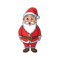 Christmas Santa Claus Vector art illustration isolated on a white background