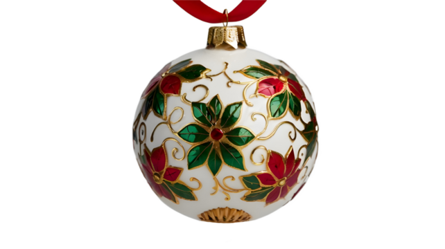 Christmas ornament bauble isolated on white background png 