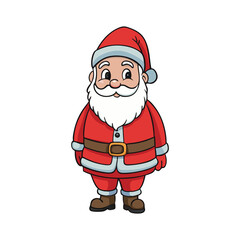 Christmas Santa Claus Vector art illustration isolated on a white background