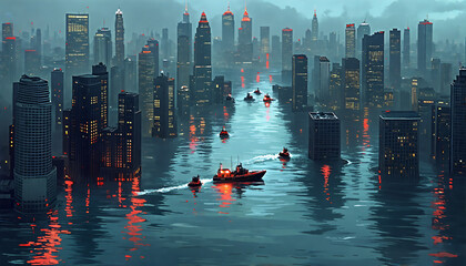 Submerged Metropolis: Urban Resilience in the Face of Climate Change