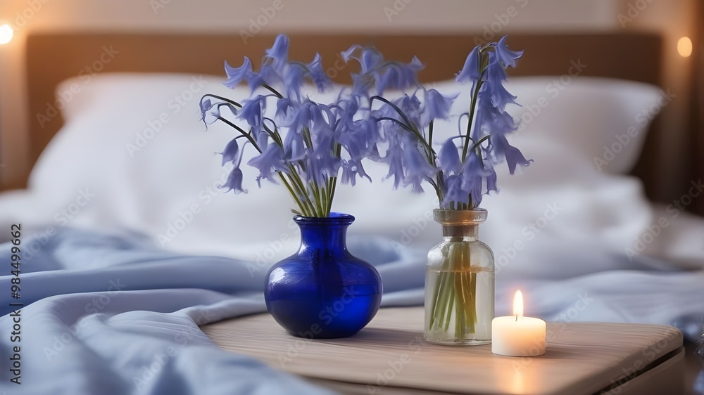 Canvas Prints bluebell on the bed