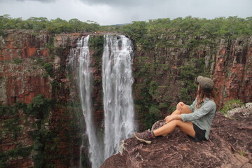 cachoeira do jatobá, a mais alta de mato grosso, em vila bela da santíssima trindade 