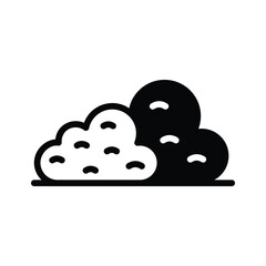 Bushes vector design isolated on white background, high quality icon of greenery