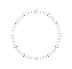 Mechanical clock template. Watch and timepiece. Circle and rounded chronometer. Mechanical stopwatch and chronograph. Hour and minute, second. Flat vector illustration