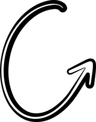 Arrows hand drawn. Sketch doodle style