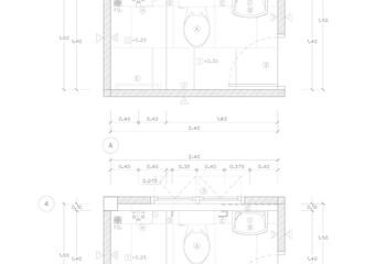 Floor plan designed building on the drawing.
