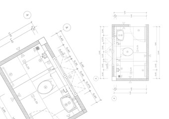 Floor plan designed building on the drawing.