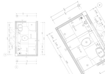 Floor plan designed building on the drawing.