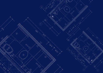 Floor plan designed building on the drawing.
