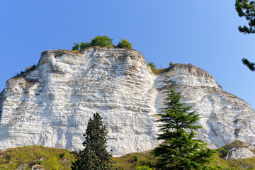 Andelys cliffs in The Seine valley. Normandy region