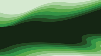 Green paper cut abstract background for backdrop or presentation