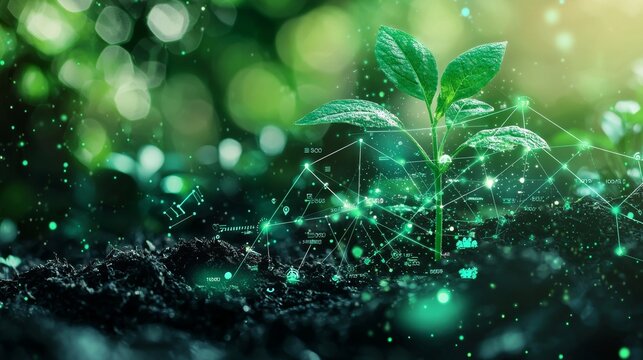 Displays environmental consulting solutions and green initiatives in a digital format.