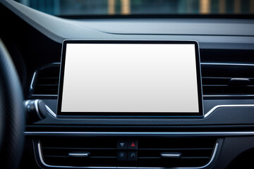 PNG car dashboard screen mockup, transparent design