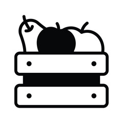 Grab this creatively designed icon of fruit basket in modern style, ready to use icon