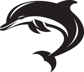 Obraz premium silhouette of a dolphin